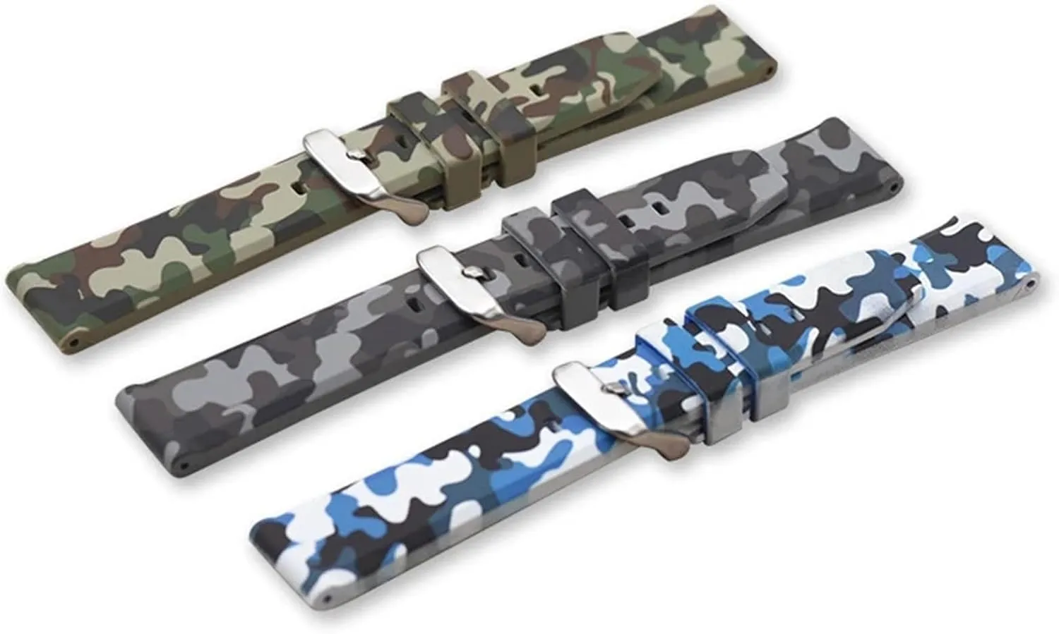 currier essential debt congratulation Bracelet 20mm 22mm 24mm Replacement Watchband Accessories Camo Silicone Rubber Watch Strap Men's Sports Universal 