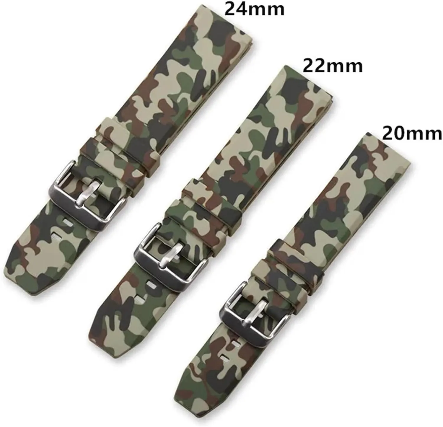 currier essential debt congratulation Bracelet 20mm 22mm 24mm Replacement Watchband Accessories Camo Silicone Rubber Watch Strap Men's Sports Universal 