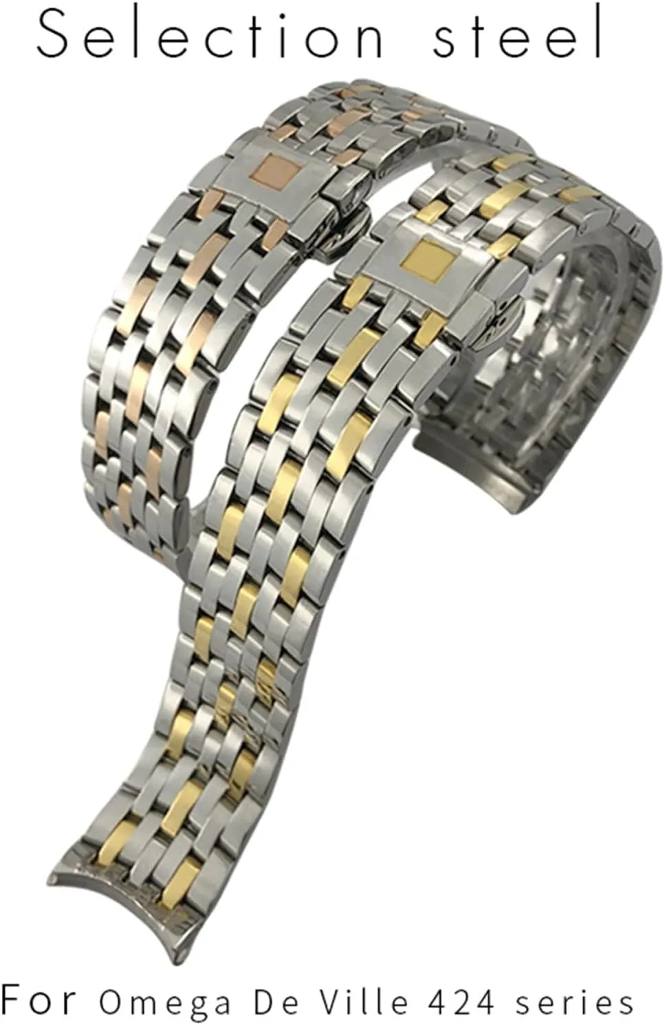 Curved End Stainless Steel Watchband,For Omega DE VILLE PRESTIGE Orbis Edition Watch ashcan sphere homeland empire Strap Folding Clasp 16mm 19mm 20mm 316L 