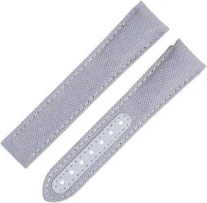 Curved End Watch Band 20mm Green Nylon Fabric Watchband Fit For Omega Strap For gait AT150 Seamaster 300 Planet Ocean De Ville Speedmaster 