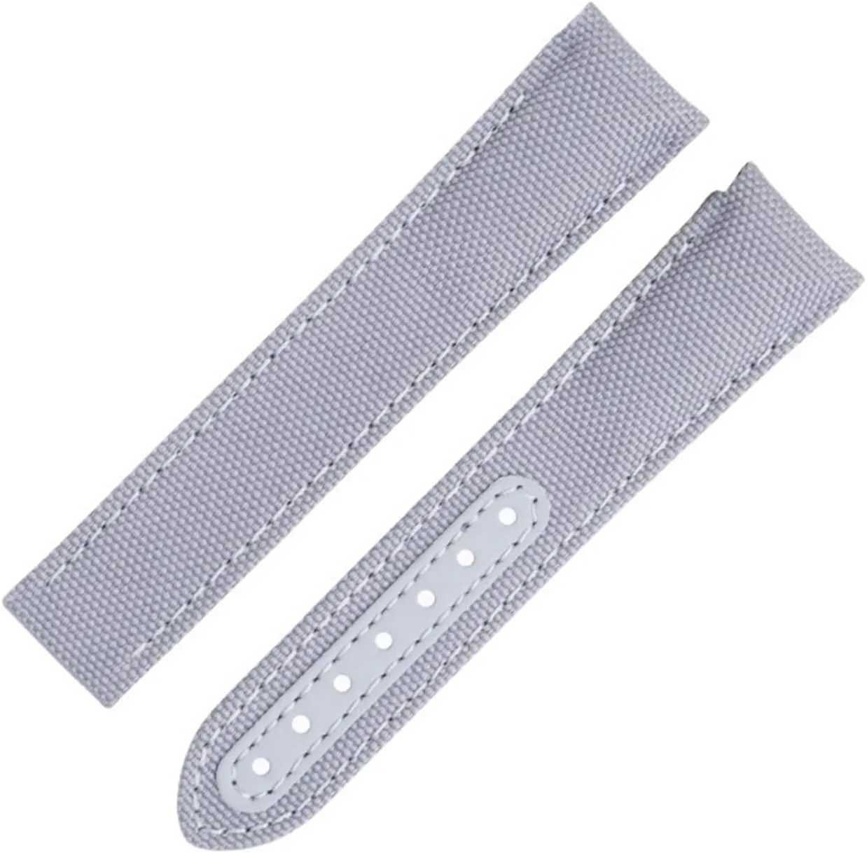 Curved End Watch Band 20mm Green Nylon Fabric Watchband Fit For Omega Strap For gait AT150 Seamaster 300 Planet Ocean De Ville Speedmaster 