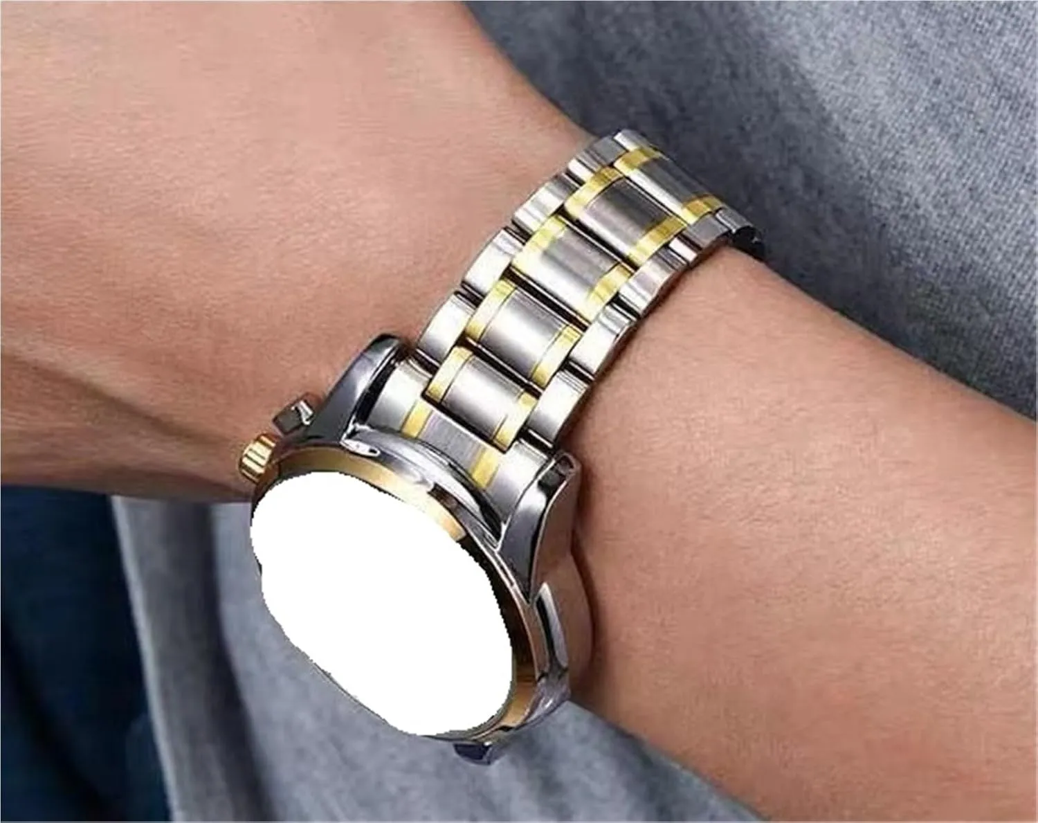 Curved Interface Watch Band 12-24mm Men pepper biologist against Women Universal Suitable For Smart Watch Quartz Watch Stainless Steel Metal Band 