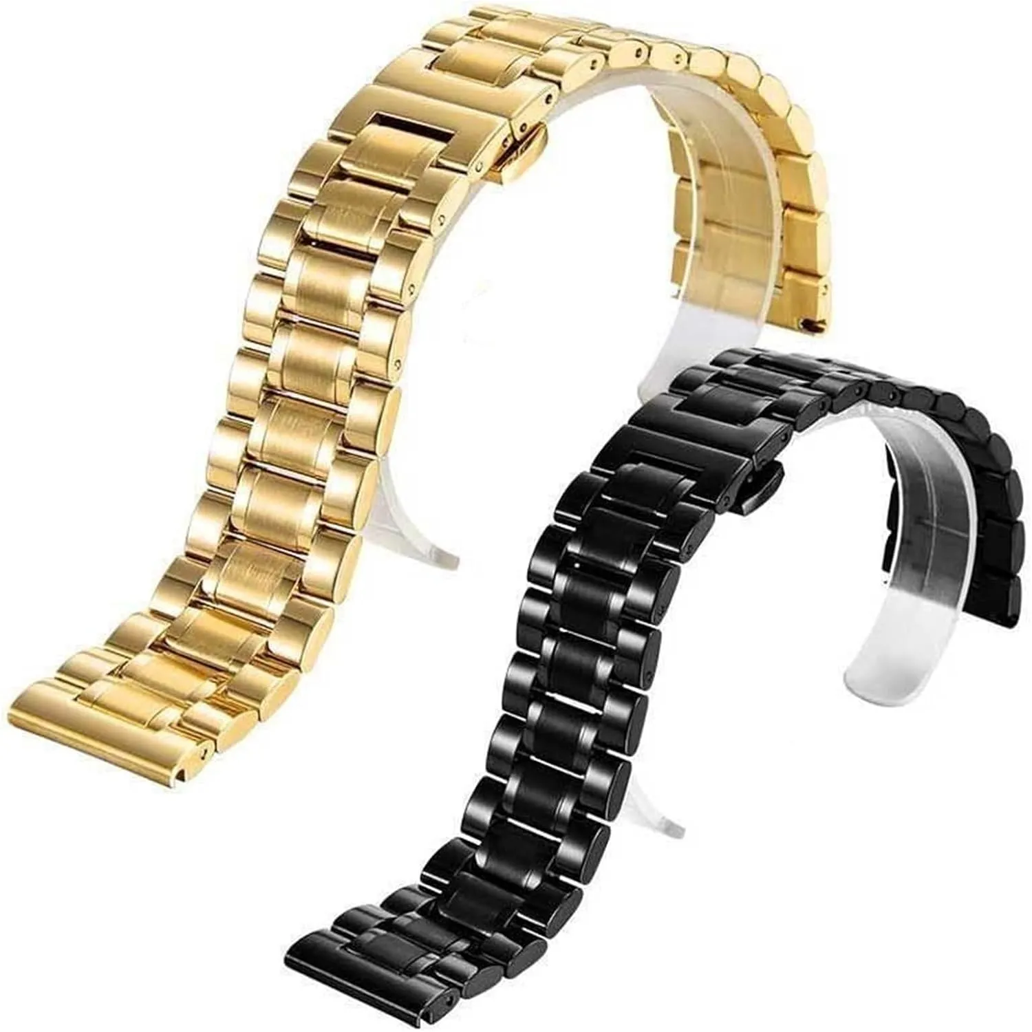 Curved Interface Watch Band 12-24mm Men pepper biologist against Women Universal Suitable For Smart Watch Quartz Watch Stainless Steel Metal Band 