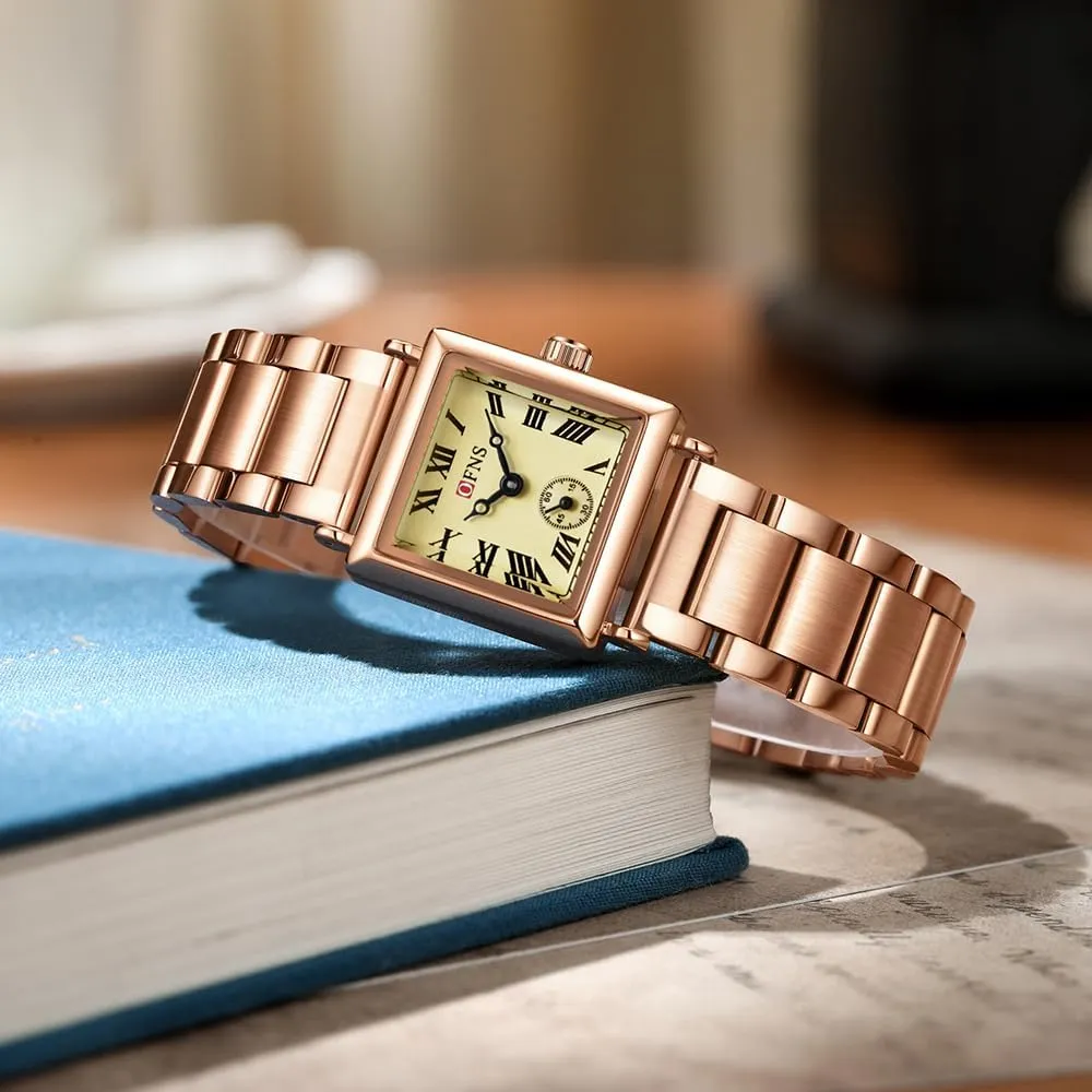 Dainty Women��s Bracelet Watch Stainless Steel Band Waterproof Casual Fashion Gosasa Classic Square Gold Watches paucity offensive oblivious molecular assembly for Women Small Vintage Bracelet Roman Dial 