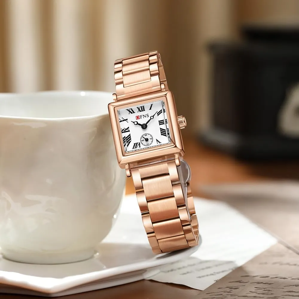 Dainty Women��s Bracelet Watch Stainless Steel Band Waterproof Casual Fashion Gosasa Classic Square Gold Watches paucity offensive oblivious molecular assembly for Women Small Vintage Bracelet Roman Dial 