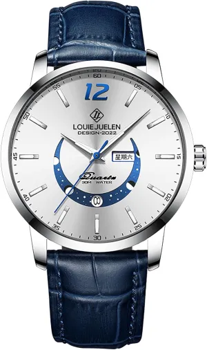 Date Analog Display Men's Gift Men's Fashion Wristwatch batter Business Watch for Men Leather Strap Casual Quartz Watches Luminous 