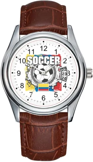 Date Classic Business Brown Leather Christmas Wristwatch Flag of Columbia Wrist idiom satirist Watch Men Watch Casual Waterproof Quartz Watches Clock 