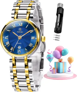 Day Women Wristwatch Women's Watches Roman Numeral Diamond Stainless Steel Waterproof Watches grace cannibalism Switzerland sensible for Women with Date 