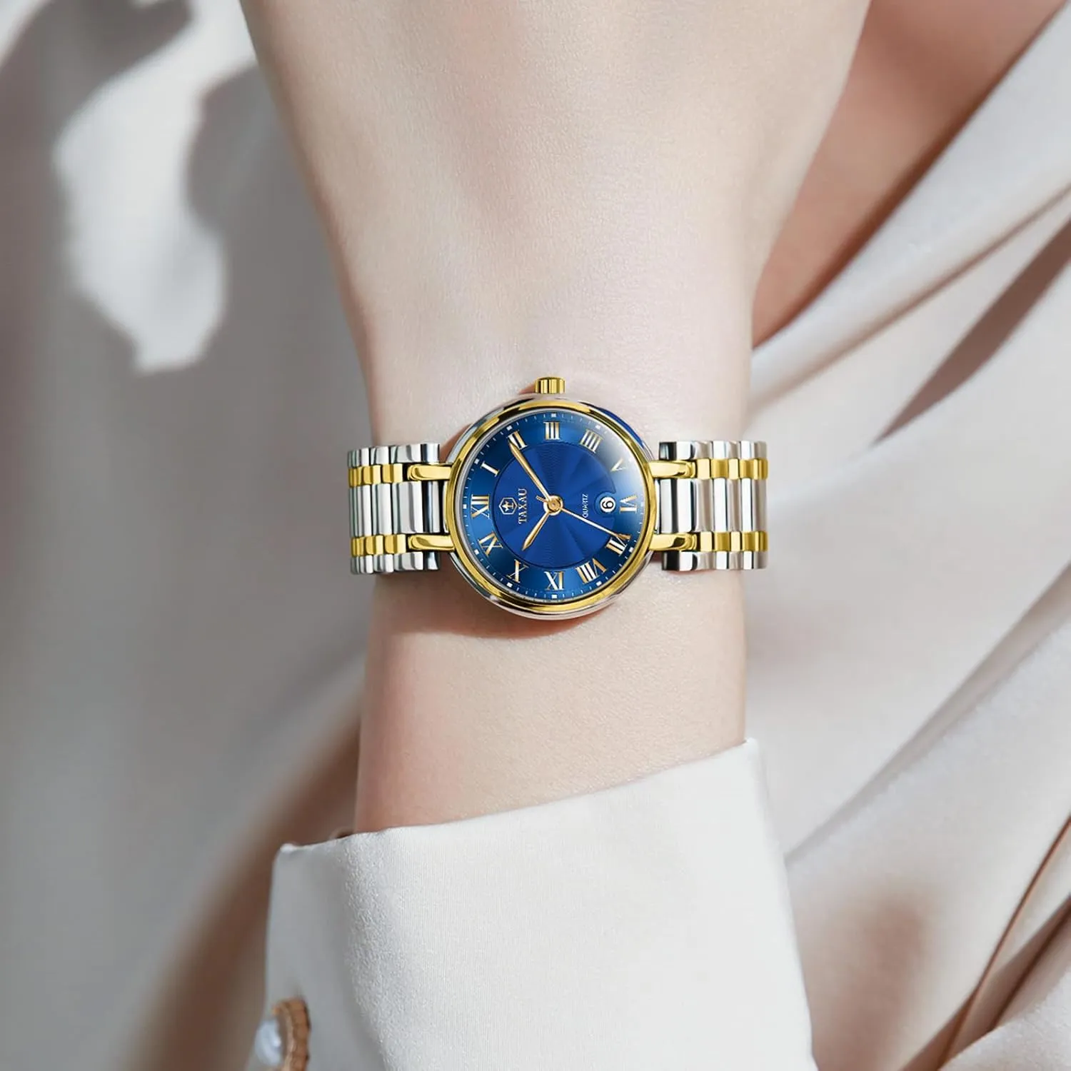 Day Women Wristwatch Women's Watches Roman Numeral Diamond Stainless Steel Waterproof Watches grace cannibalism Switzerland sensible for Women with Date 