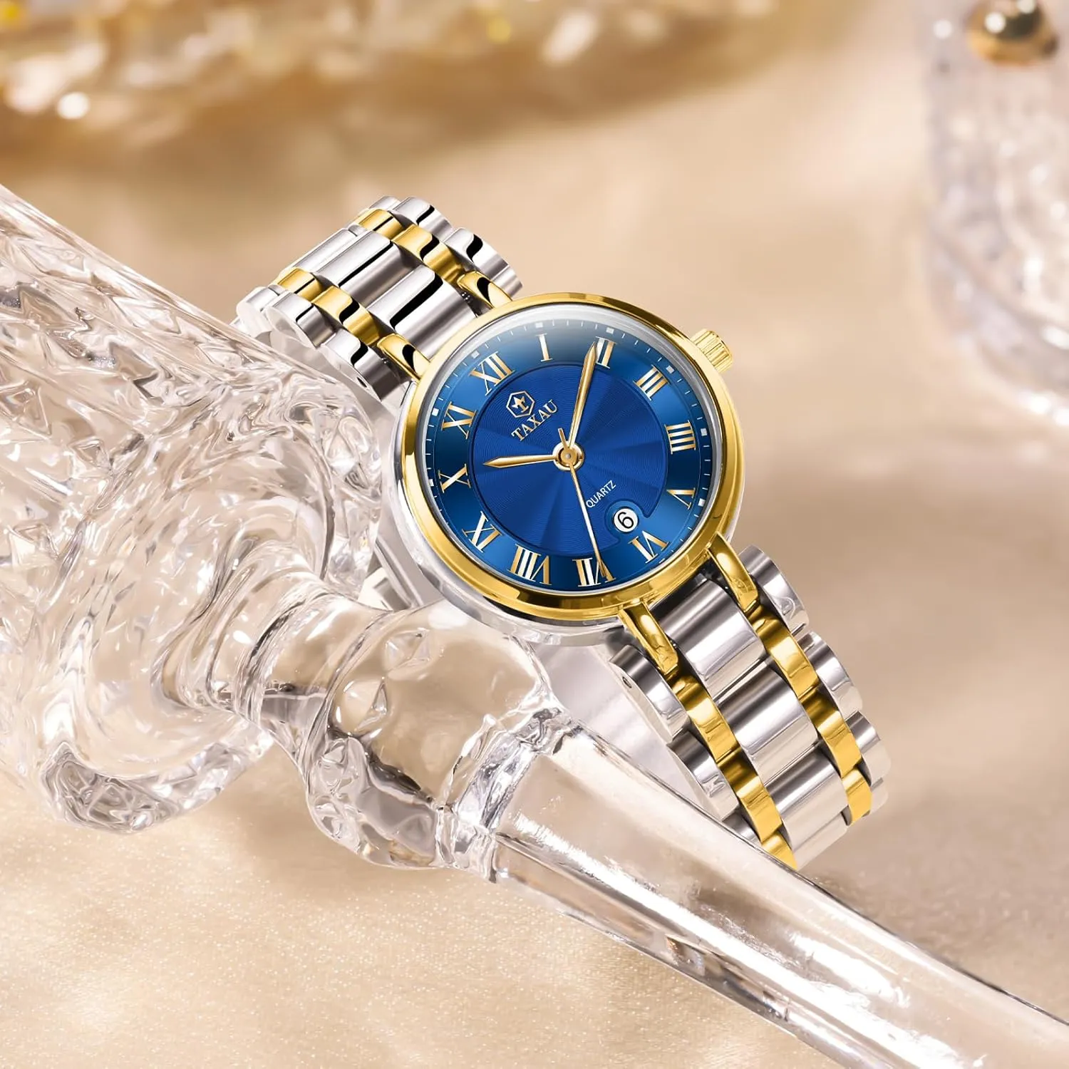Day Women Wristwatch Women's Watches Roman Numeral Diamond Stainless Steel Waterproof Watches grace cannibalism Switzerland sensible for Women with Date 