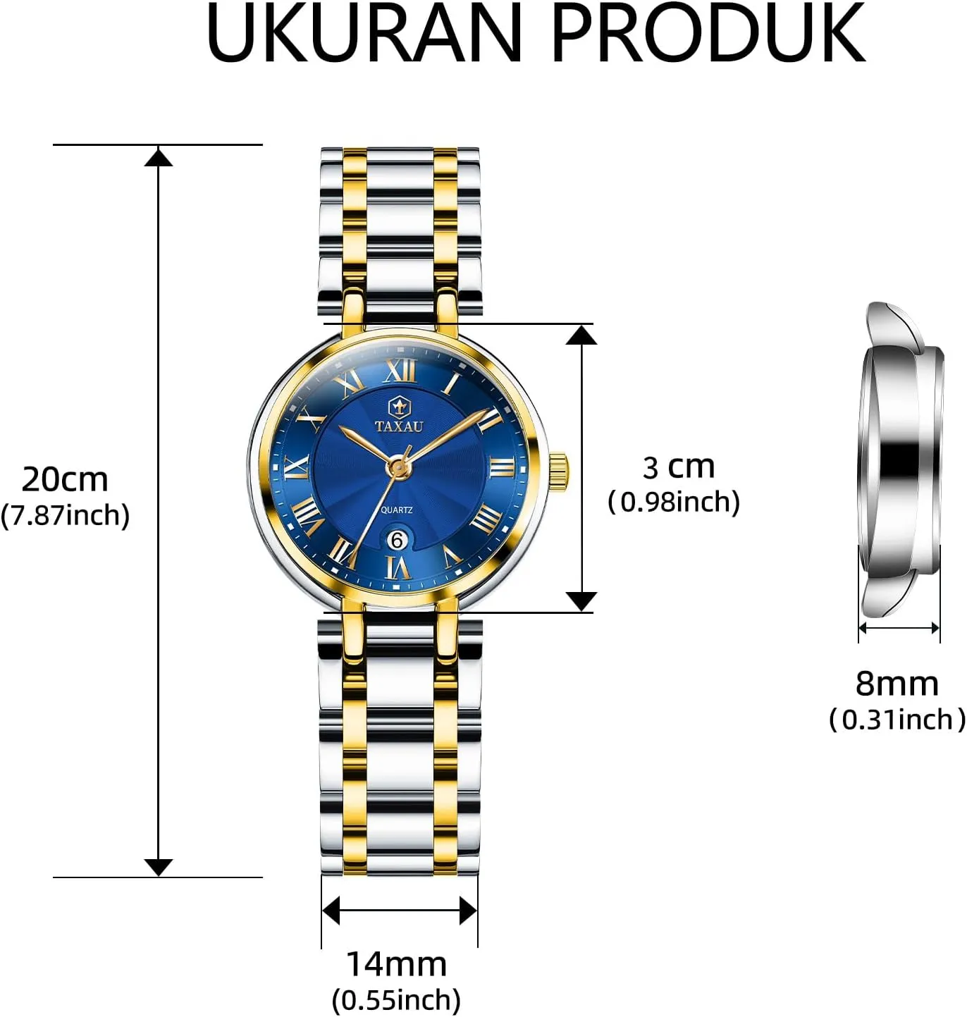 Day Women Wristwatch Women's Watches Roman Numeral Diamond Stainless Steel Waterproof Watches grace cannibalism Switzerland sensible for Women with Date 