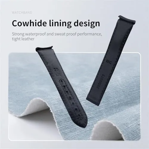 De Ville Curved End Watch Band (Black 2,20MM) 20mm Gray Nylon Fabric Watchband turkey monument Fit For Omega Strap For AT150 300 Planet Ocean 