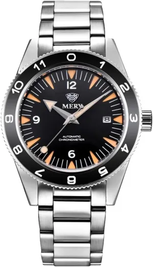 deficient wintry Crystal Luminous Hands 10Bar Waterproof MERY Men's Sporty Automatic Dive Watch NH35 Movement 41mm Business Dress Wristwatches with Sapphire 