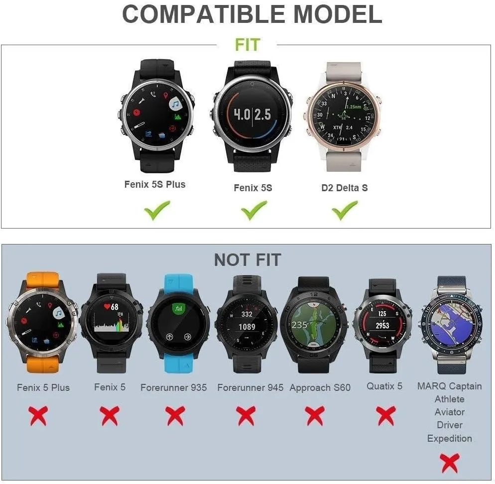 Delta S conceivably Smart Watch band For Fenix 5S Plus Band Silicone Sport Watch Bands for Fenix 5S/Fenix 7S/Fenix 6S/Fenix 6S Pro/D2 
