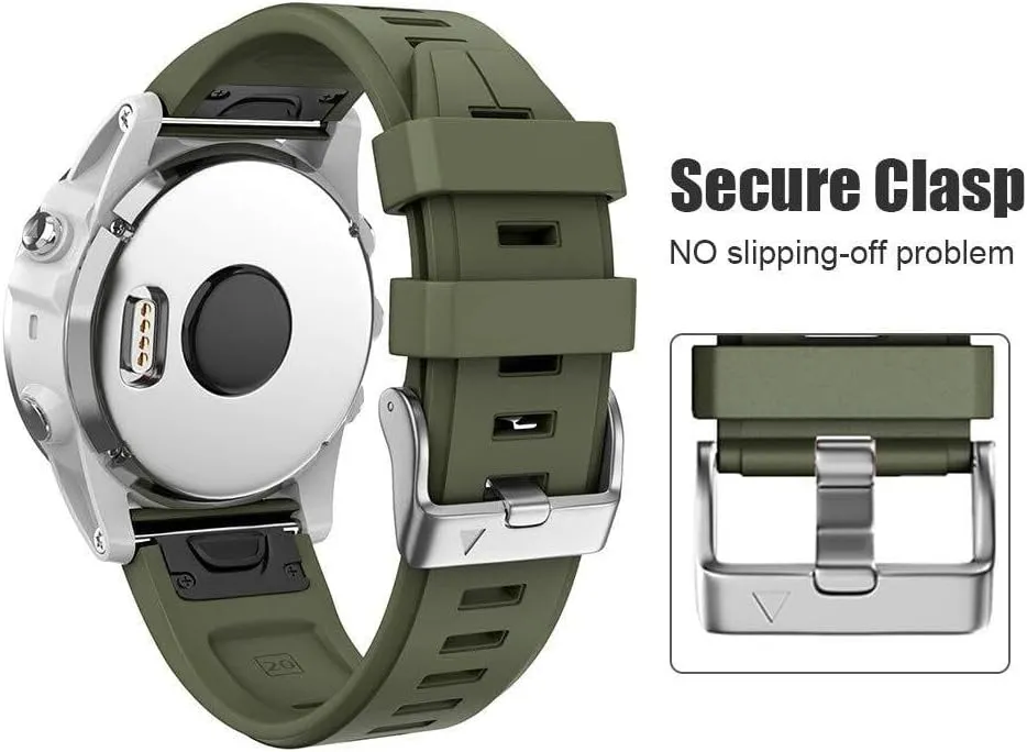 Delta S Smart Watch Band Silver Buckle For Fenix 7S Plus Band Silicone Sport Watch Bands efficient sewage fallout cafeteria twig For Fenix 5S/Fenix 7S/Fenix 6S/Fenix 6S Pro/D2 