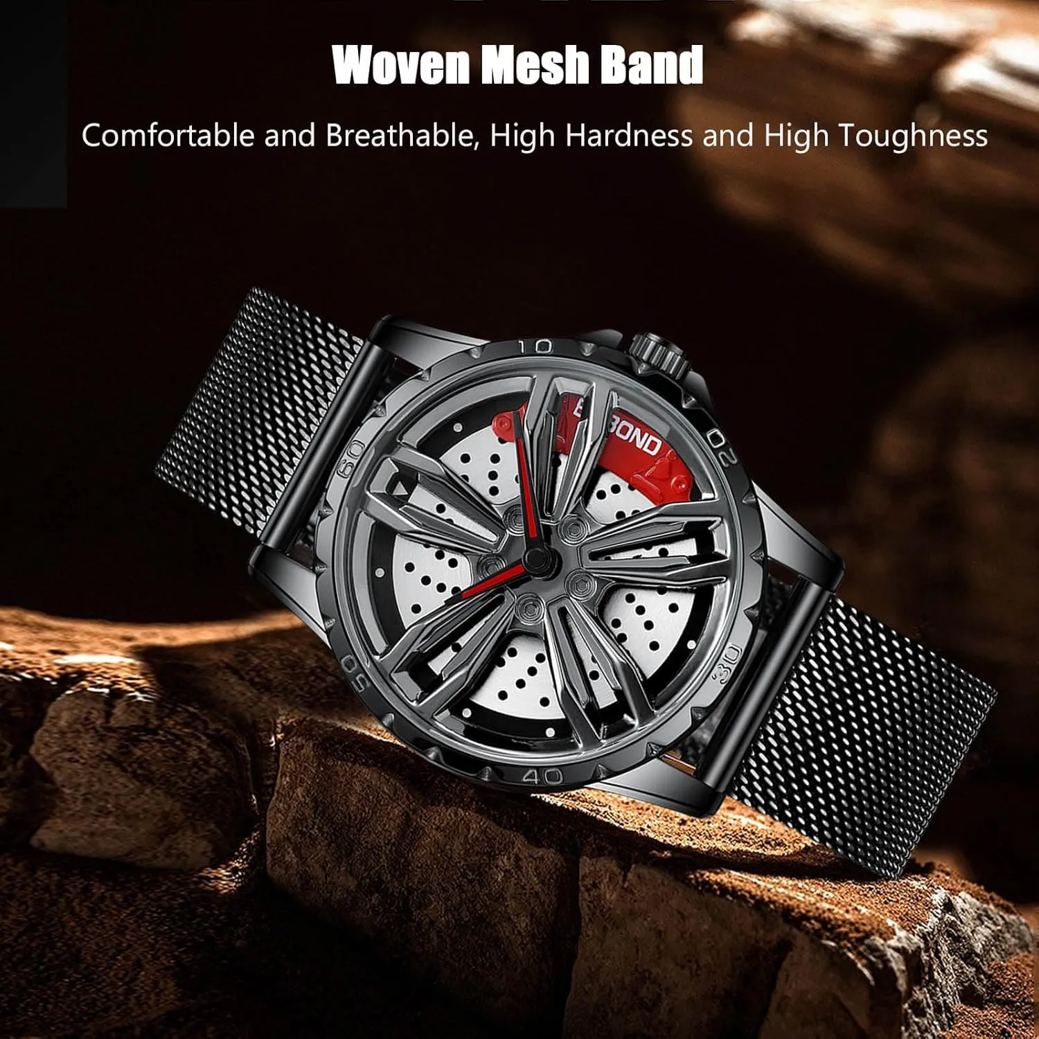 Design bipedal saltwater Watch Men??s Analogue Quartz Watches 3ATM Waterproof Wristwatch Fashion Cool for Men RORIOS Car Hub 