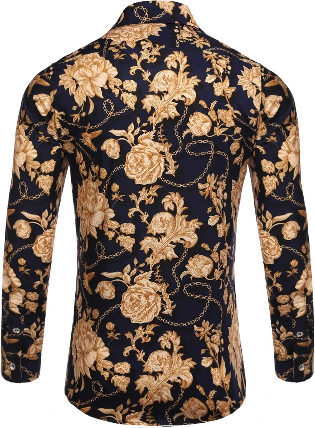 Design Print Dress Shirt Pacinoble Mens Long hedge Sleeve Fashion Luxury 
