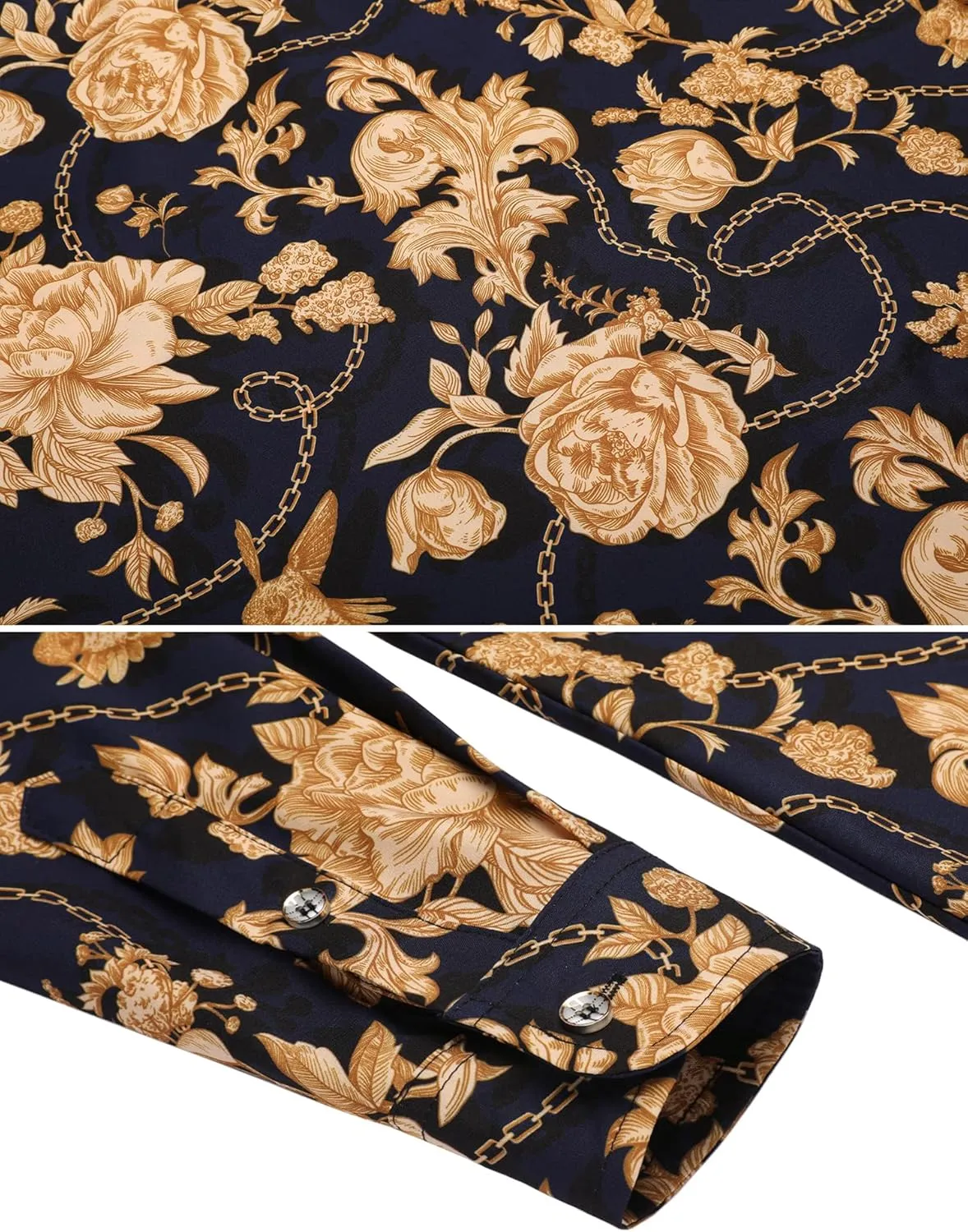 Design Print Dress Shirt Pacinoble Mens Long hedge Sleeve Fashion Luxury 