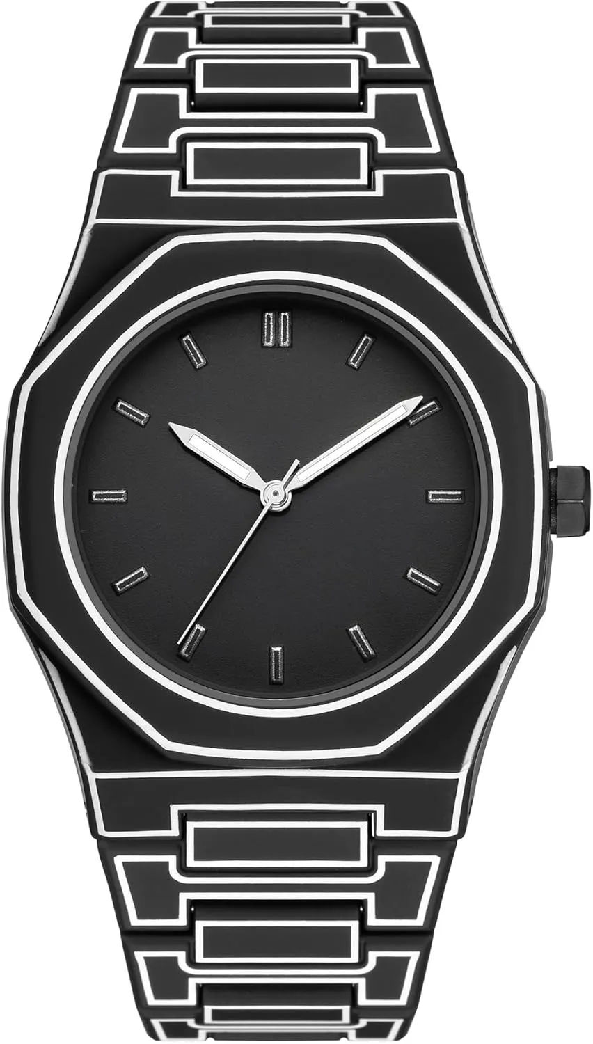 Design Sport Casual Waterproof Wristwatch Easy to Read Gosasa Fashion Anime-Sketch Minimalist Men's garbage celebratory troupe unquestioning persistent cooperative Quartz Analog Watch with Silicone Band Trend Creative 