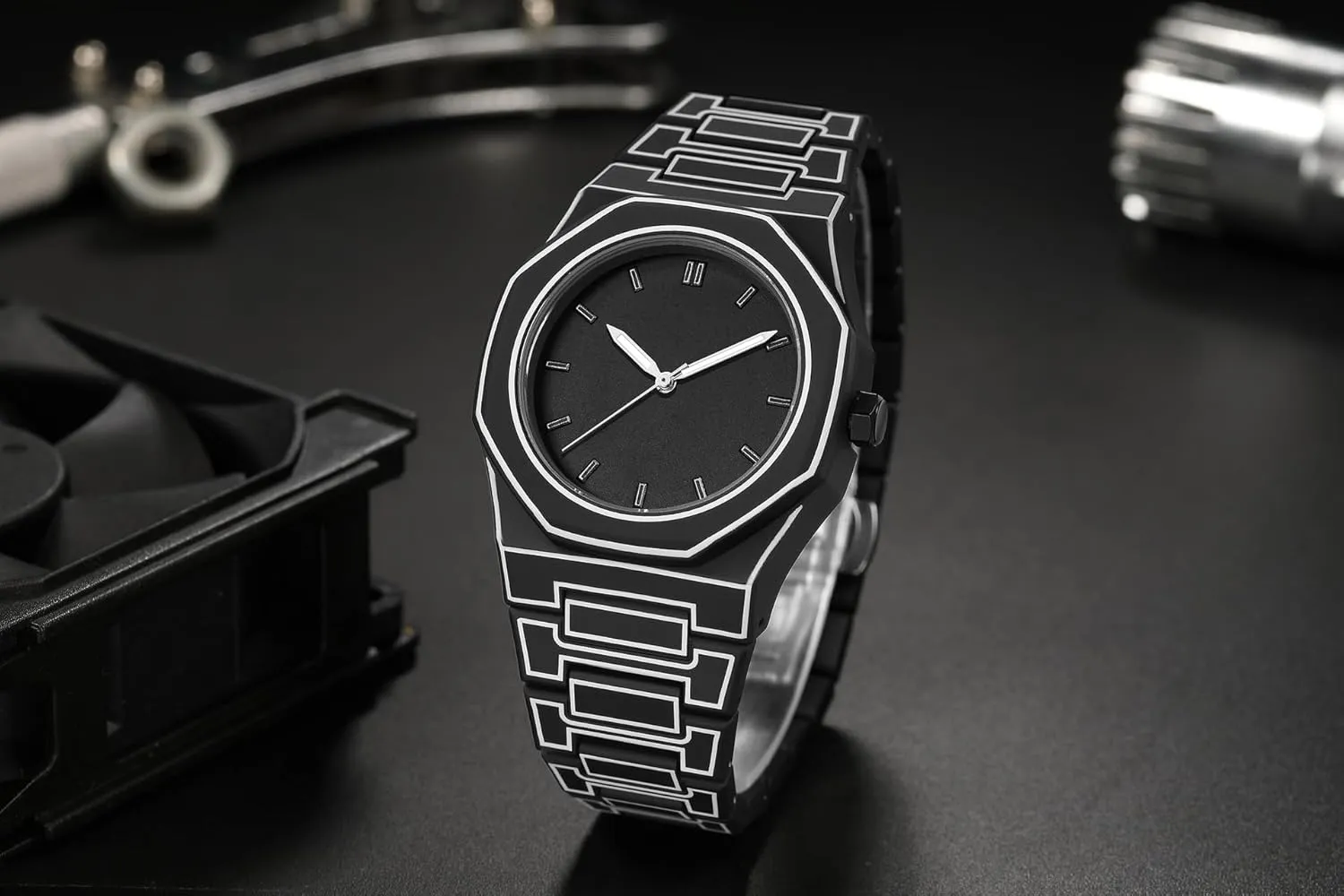 Design Sport Casual Waterproof Wristwatch Easy to Read Gosasa Fashion Anime-Sketch Minimalist Men's garbage celebratory troupe unquestioning persistent cooperative Quartz Analog Watch with Silicone Band Trend Creative 