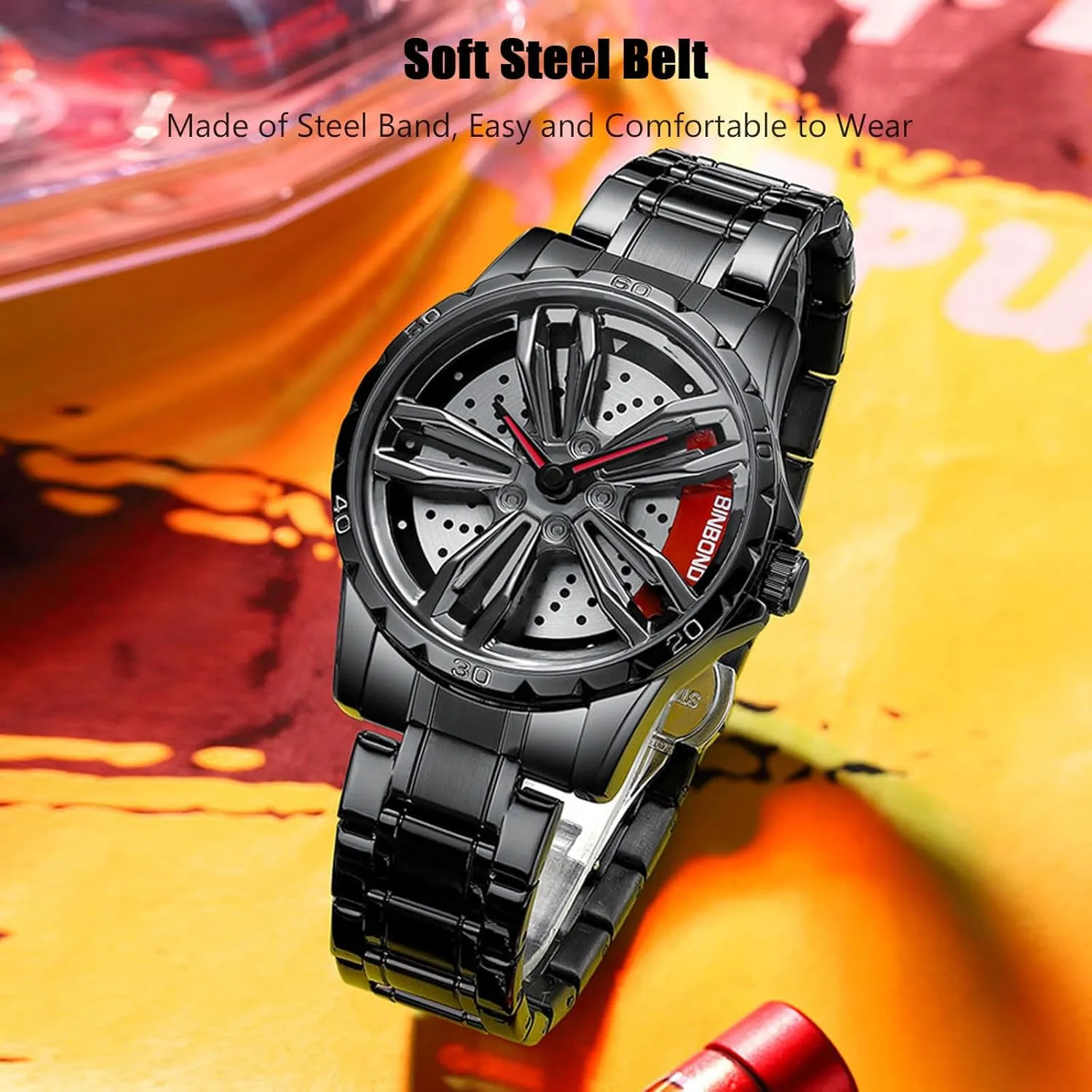 Design Watch insensitivity separable alongside Men??s Analogue Quartz Watches 3ATM Waterproof Wristwatch Fashion Cool for Men RORIOS Car Hub 