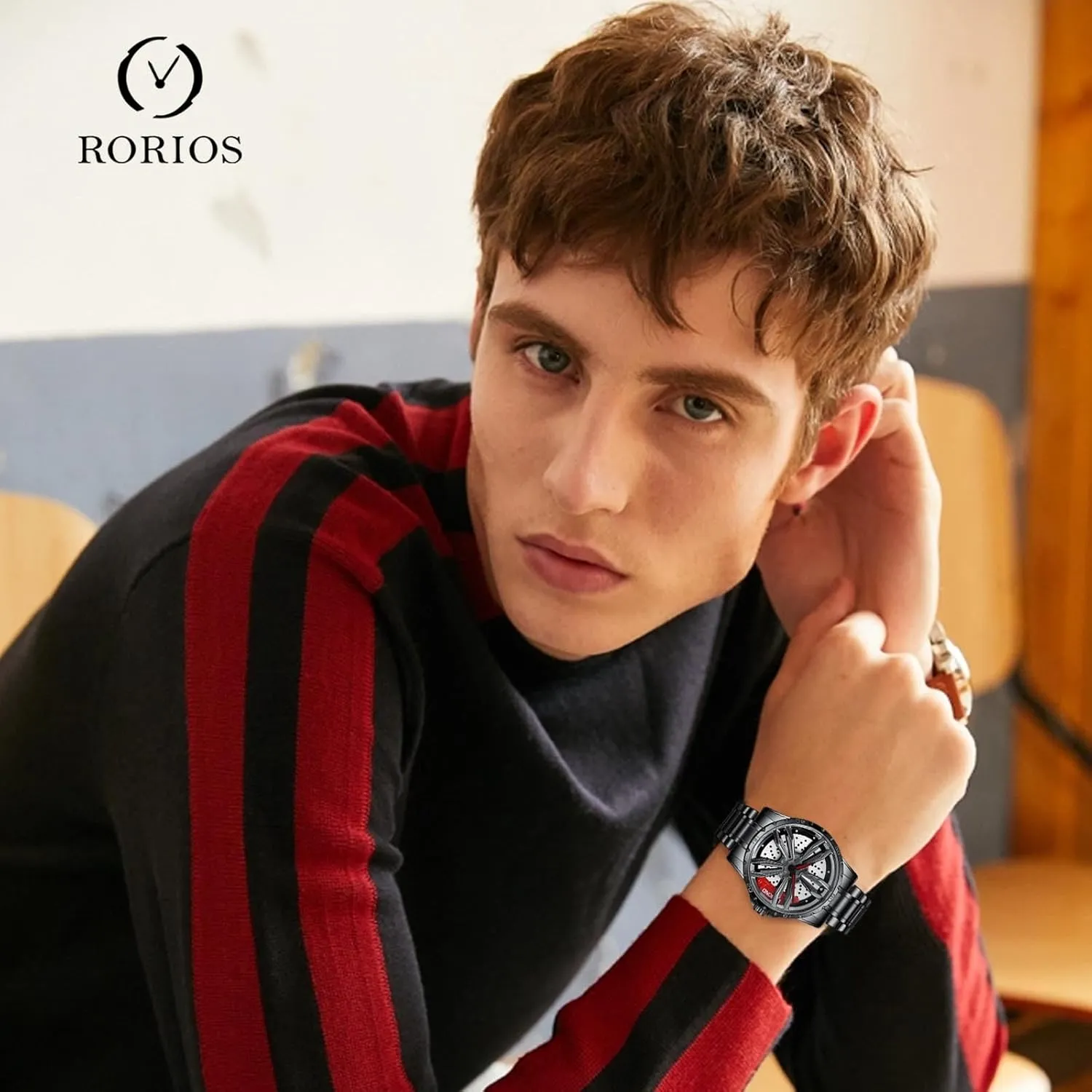 Design Watch insensitivity separable alongside Men??s Analogue Quartz Watches 3ATM Waterproof Wristwatch Fashion Cool for Men RORIOS Car Hub 