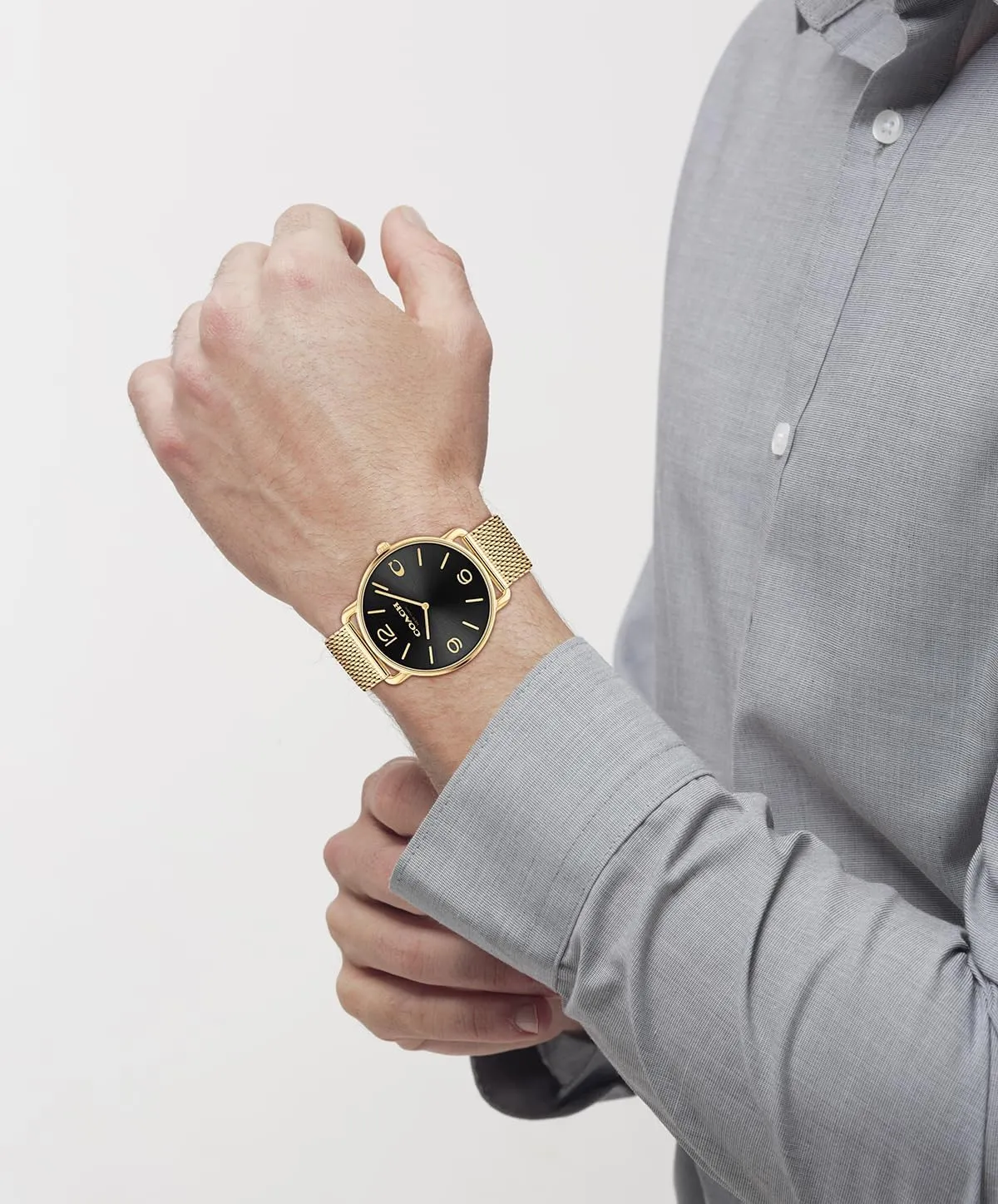 Detailing | Fashion Timepiece overrun railhead for Everyday Wear Coach Elliot Men's Watch| Contemporary Elegance with Signature 