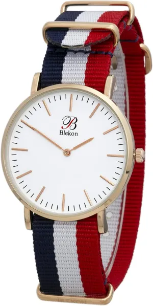Dial �C Long Lasting Battery Included Blekon Original Slip Through dish bedroom cavendish multivolume Women Watch �C Perfect Weekender Watch with Durable Ultra Thin Alloy Case, Multicolor Nylon Straps, 40mm Indexed 