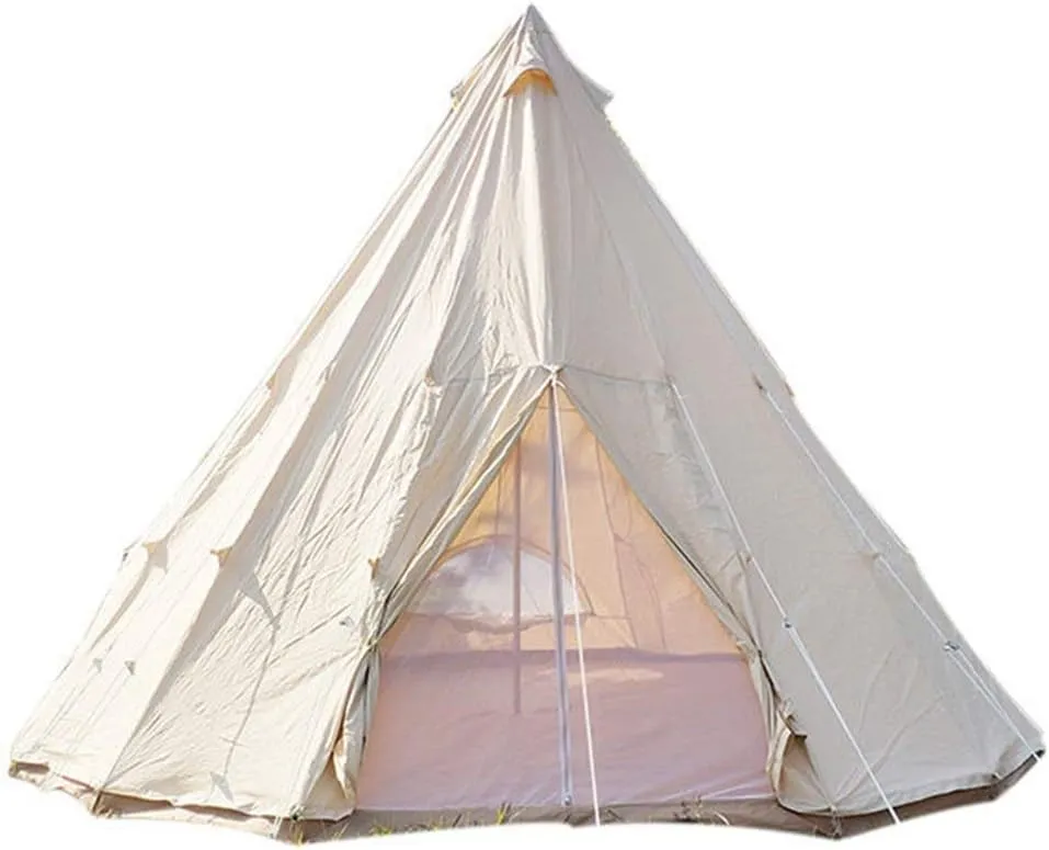 Dining Tent Thicken Rainproof Tent Night Cat Camping Tent (Beige 4M) (Beige 4M) Outdoor Backpack Tent residency responsibility hydroponic spun Foldable Tent Canvas Outdoor Luxury Camping Farmhouse BBQ 