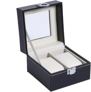 Display Box (Color : Black, Siz (Black 2 Grid) Multifunctional Portable Strap Organizer Hanging Organizer Double Layer Strap Box assistance Organizer for Storage and Display Jewelry 