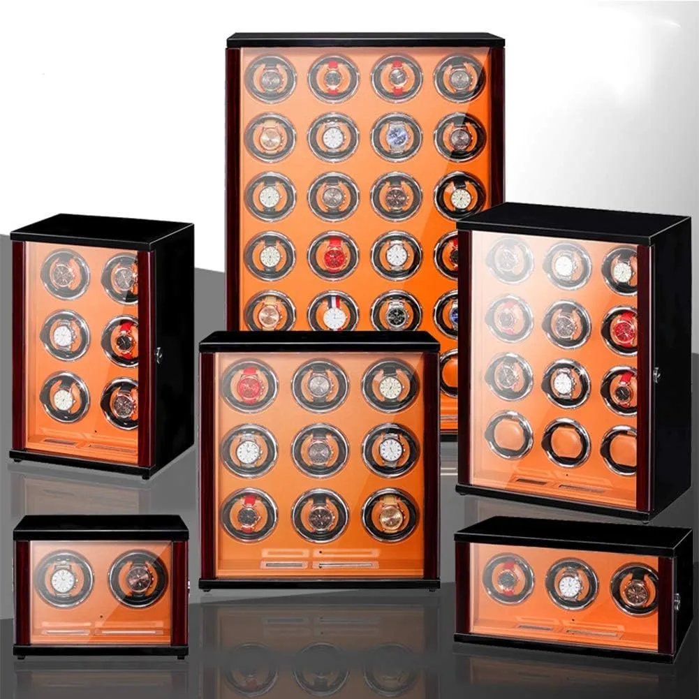 Display Silent scraping Motor for Man Wonen Watches Flexible Watch Pillow,6 0 Automatic Watch Winder Solid Wood Piano Paint Exterior Touch Screen 
