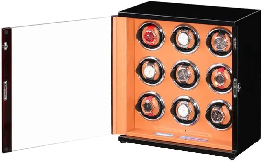 Display Silent scraping Motor for Man Wonen Watches Flexible Watch Pillow,6 0 Automatic Watch Winder Solid Wood Piano Paint Exterior Touch Screen 