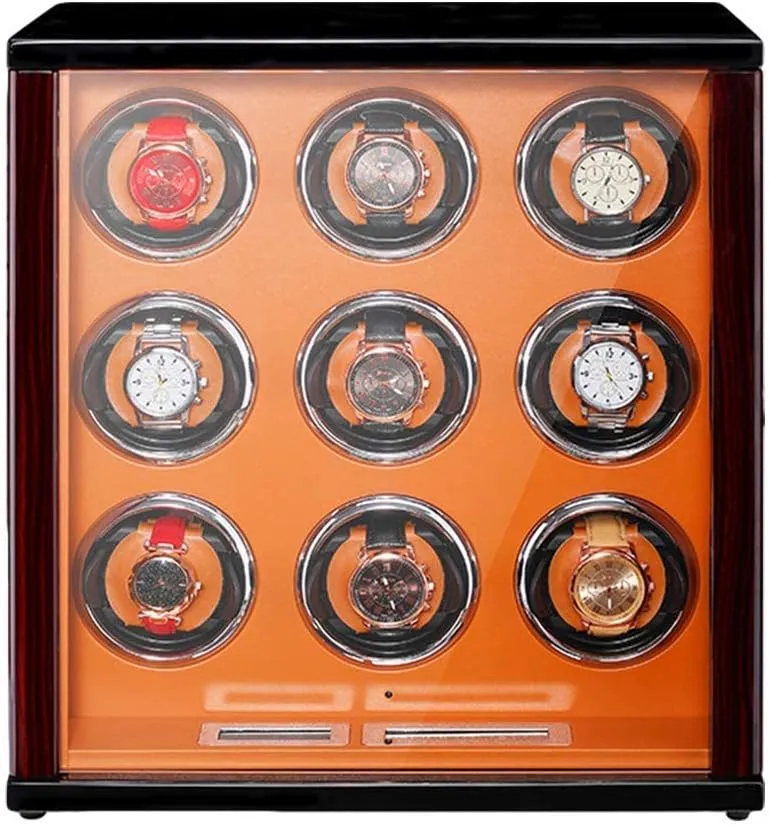 Display Silent scraping Motor for Man Wonen Watches Flexible Watch Pillow,6 0 Automatic Watch Winder Solid Wood Piano Paint Exterior Touch Screen 