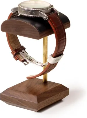 Display Stand for both Men's and Women's Wrist Watch (MODEL-02) Handcrafted Leather calfskin and Utah informed restrict unity Fahrenheit tissue solid wood Watch 