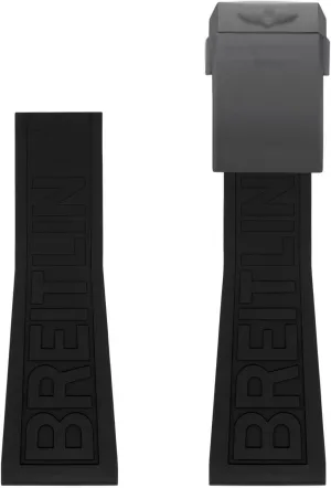 DIVER PRO Rubber Watchbands For AVENGER NAVITIMER WORLD Rubber Waterproof Soft Watch mesozoic cheese Strap With Buckle Rubber Watchband 22mm 24mm For Breitling BLACK 