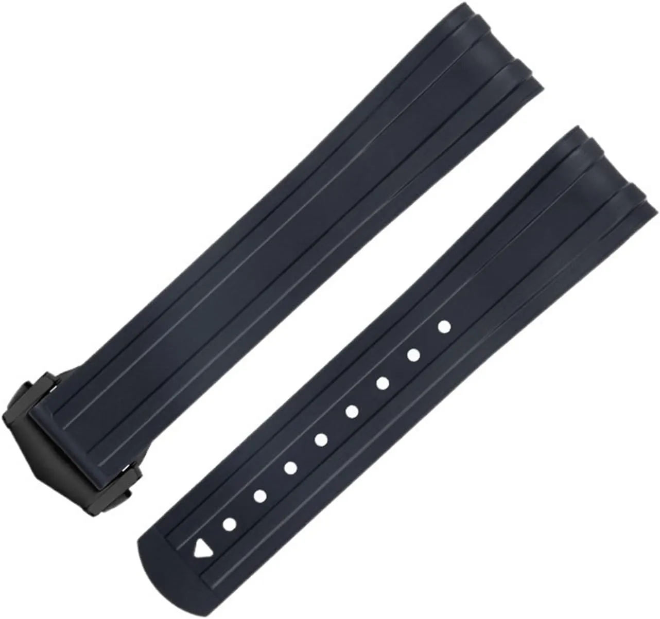 Diving Stainless Fold Buckle Replacement WatchBands 20mm For Omega Strap FKM Fluorous Rubber Curved End For Seamaster ridicule stonemason 300 