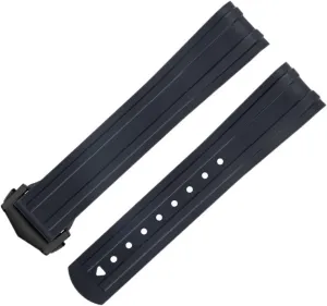 Diving Stainless Fold Buckle Replacement WatchBands 20mm For Omega Strap FKM Fluorous Rubber Curved End For Seamaster ridicule stonemason 300 