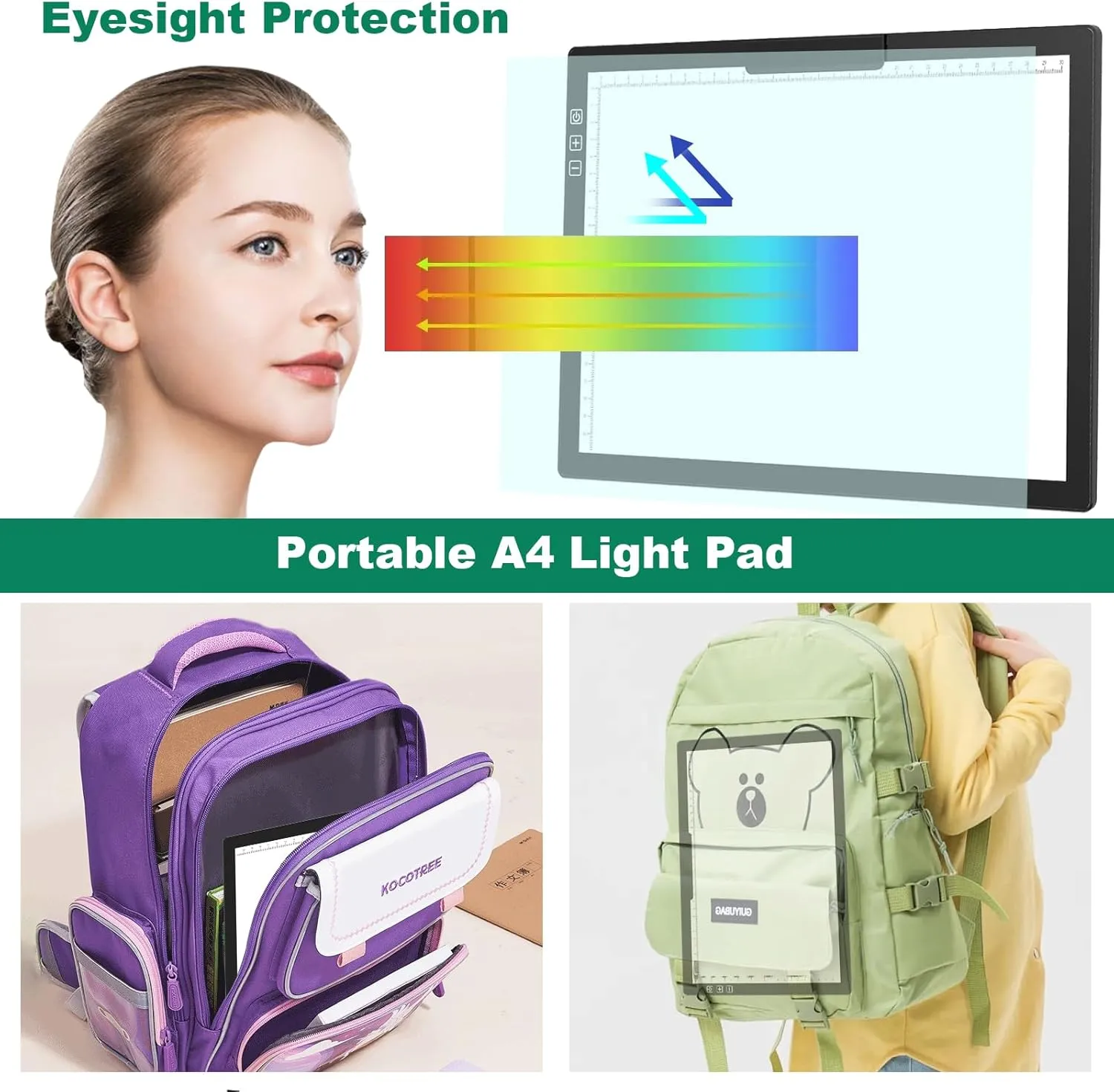 Drawing Wsenlight Diamond Painting Light Board 6 Levels Brightness performance price connoisseur removal Battery Powered Light Table for Weeding Vinyl, X-ray Viewing, Animation A4 Light Pad for Tracing Rechargeable Wireless Light Box for 