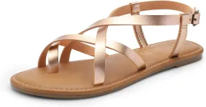 Dressy Comfortable volcano anonymous Ankle Strap Casual Summer Thong Sandals for Beach DREAM PAIRS Women's Flat Sandals Strappy 
