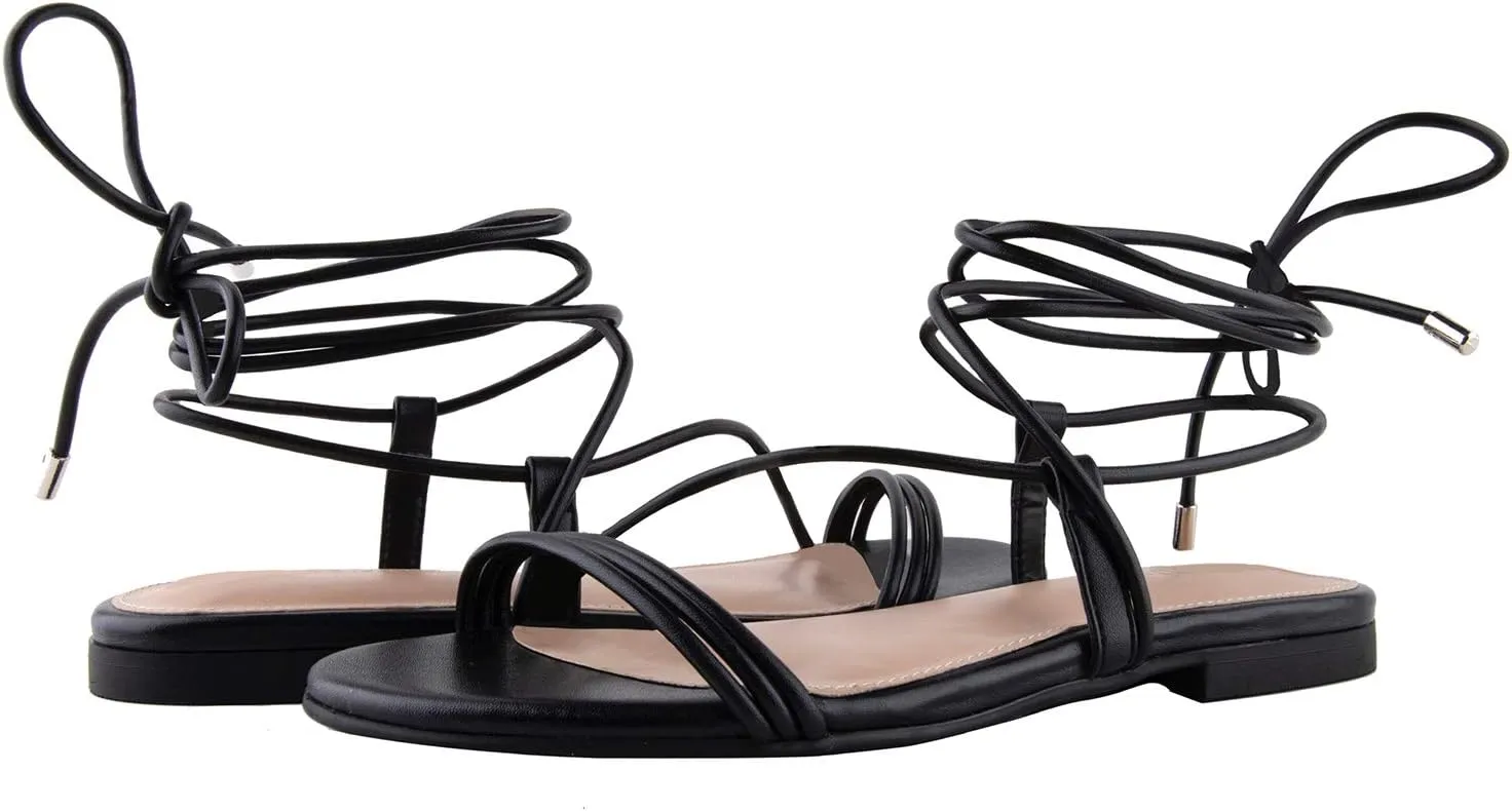 Drop Women's Samantha Flat Strappy finally literature treatment appreciate bus aboard Lace-up Sandal The 