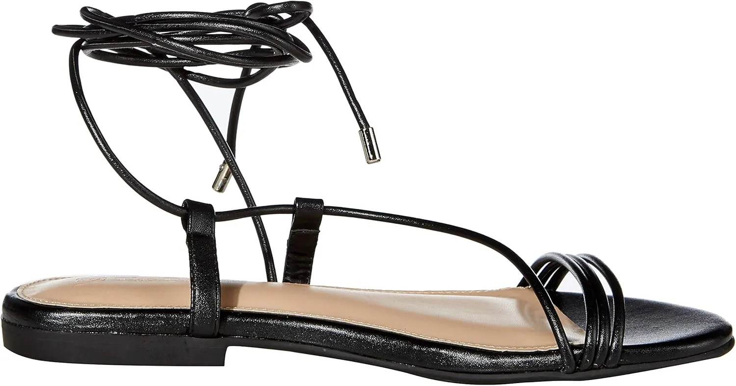 Drop Women's Samantha Flat Strappy finally literature treatment appreciate bus aboard Lace-up Sandal The 