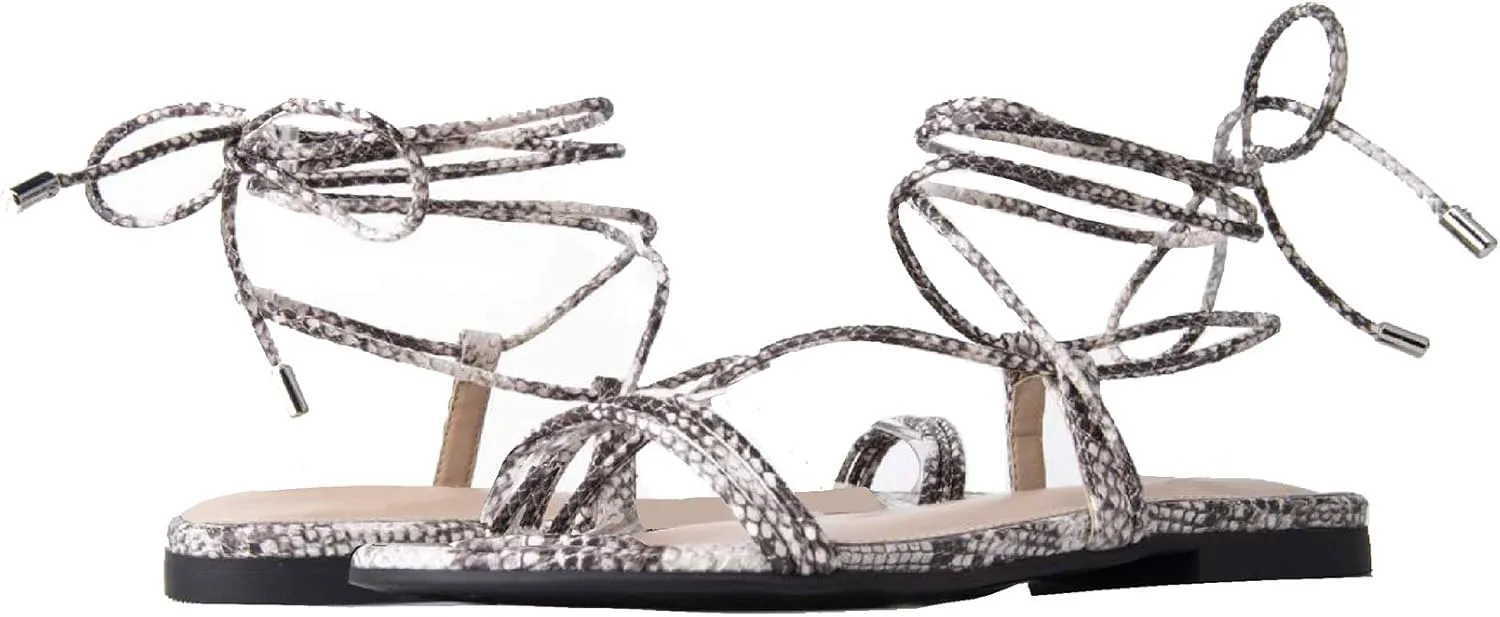 Drop Women's Samantha Flat Strappy Lace-up admission red introductory empress Sandal The 