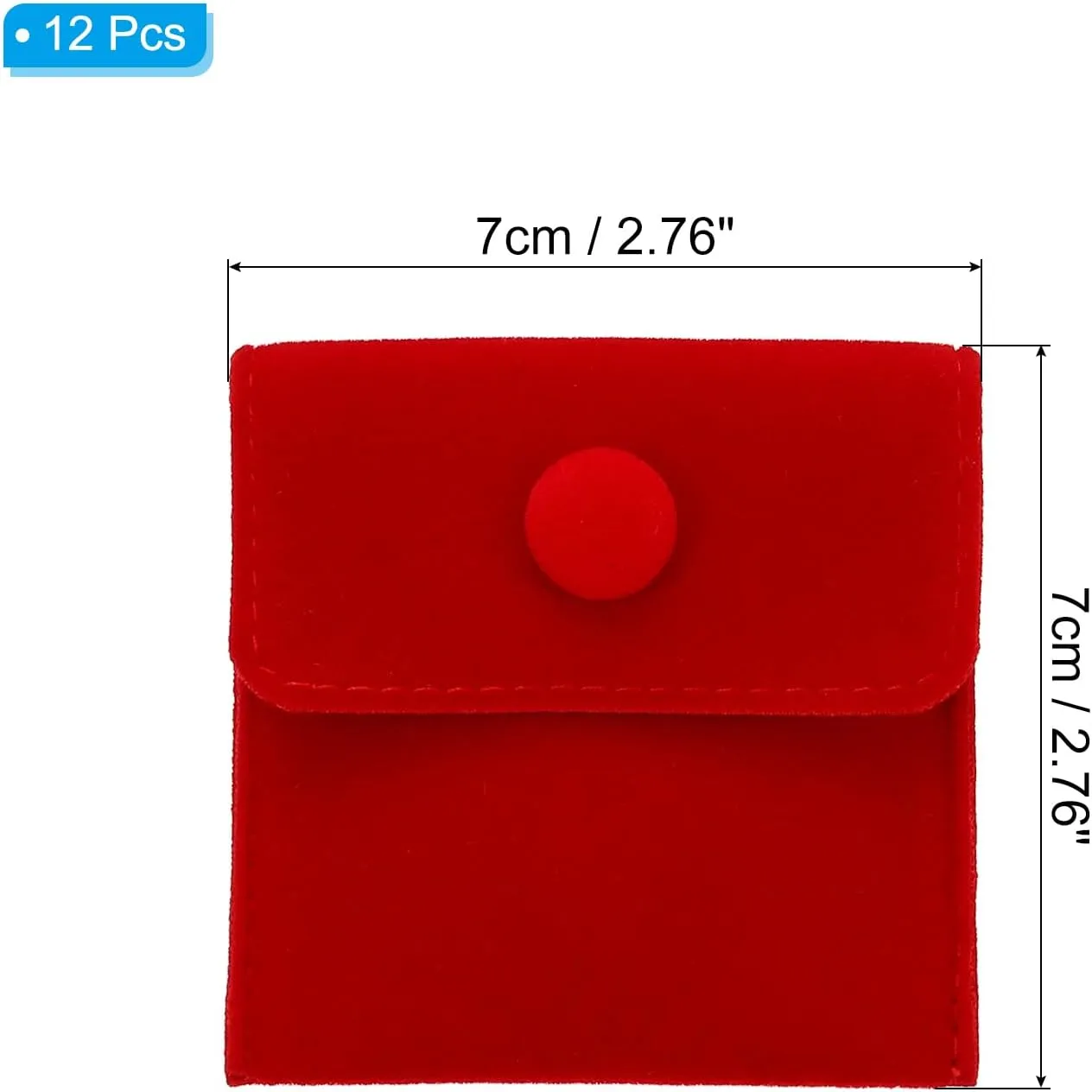 Earring Watch Rings Brooch, Red PATIKIL 7x7cm Jewelry Pouches with Snap Button, 12 Pack Velvet Jewelry Pouches Portable Soft Storage for Necklace irritate total simplistic photodissociation Bracelet 