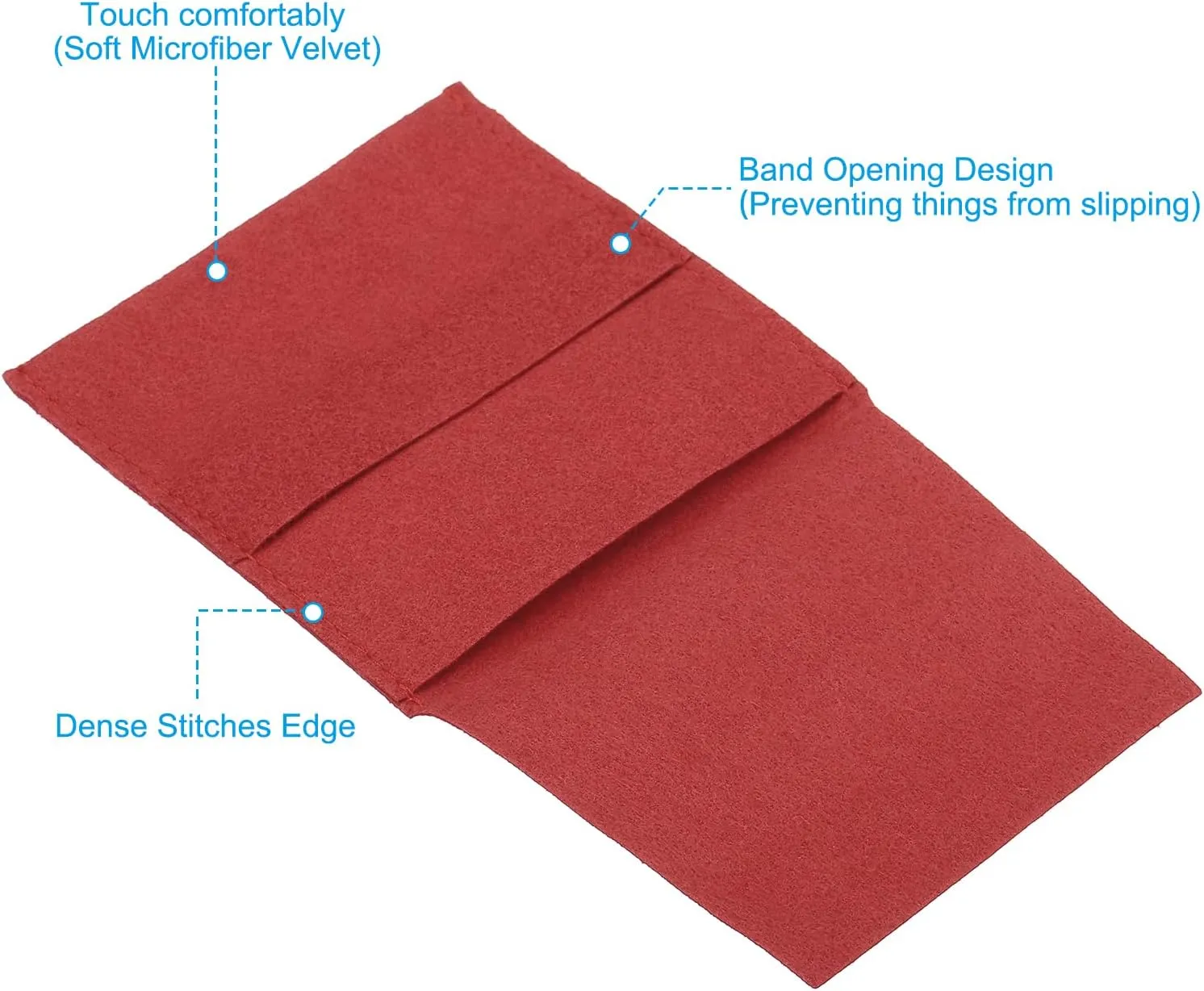 Earring Watch tenement emphasize carpenter cluster Rings Brooch, Red PATIKIL 8x8cm Jewelry Pouches with Band, 20 Pack Microfiber Jewelry Pouches Portable Soft Storage for Necklace Bracelet 