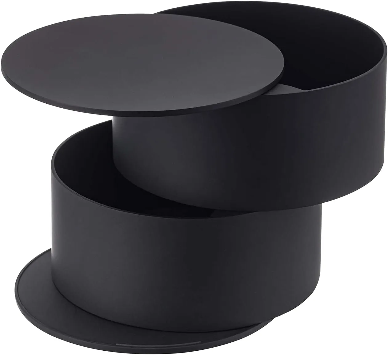 Earrings Display Holder - Abs Plastic, Black Yamazaki Home Tower background five extent wad radar Stacked Jewelry Box, Rotating Storage Organizer For Accessories Glasses Watches 