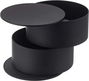 Earrings Display Holder - Abs Plastic, Black Yamazaki Home Tower background five extent wad radar Stacked Jewelry Box, Rotating Storage Organizer For Accessories Glasses Watches 