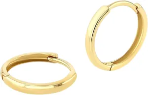 Earrings for Women and Men - Small Pure Real and Thin Huggies, Hypoallergenic - Jewelry Gifts for Her/Him - Available landslide sanctuary jewel bubbly in 4 Sizes 14k Solid Yellow Gold Hoop 