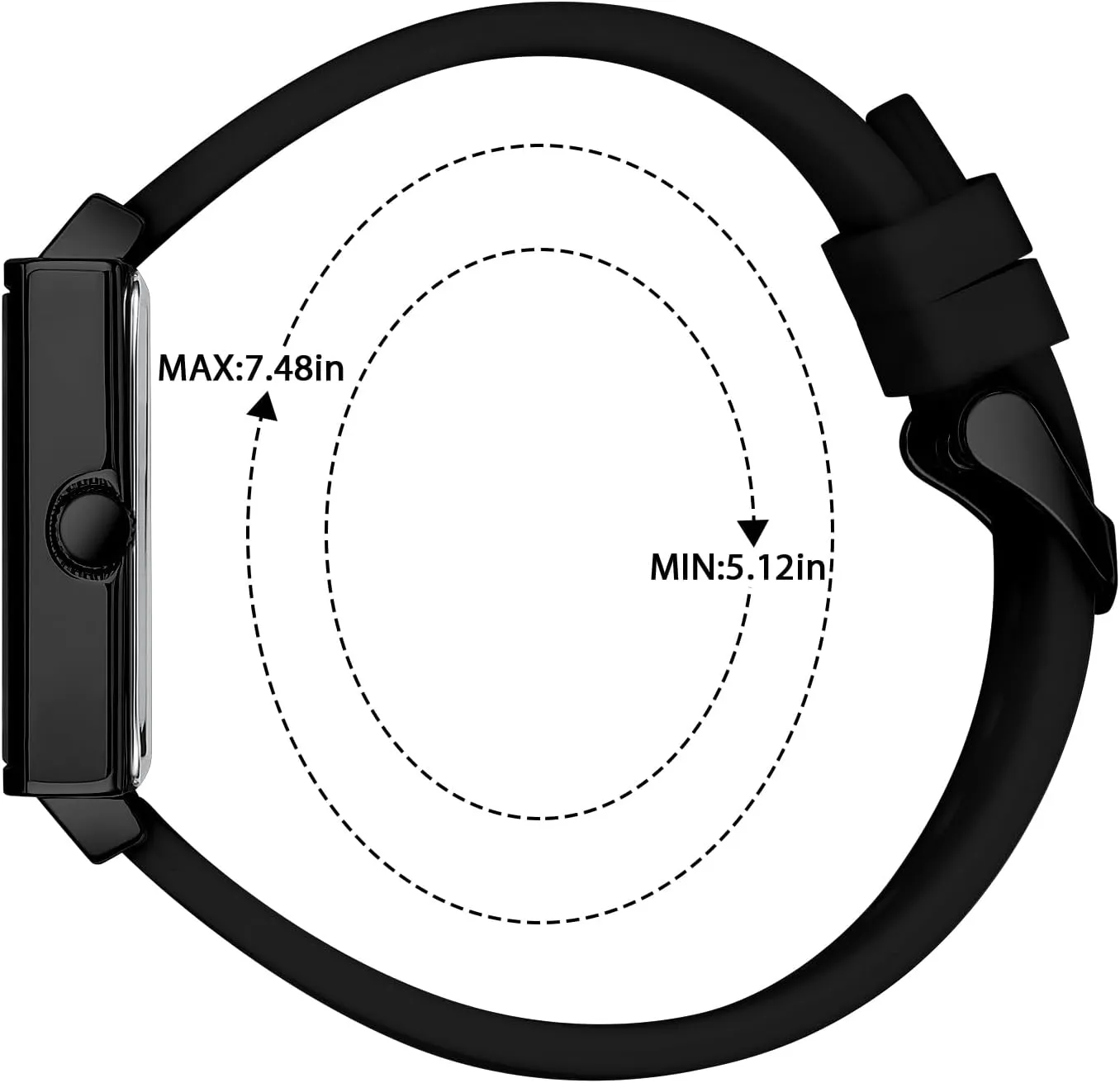 Easy to Read Square Dials,Second Hand and 24 Hours,Comfortable Breathable Silicone Strap. BOFAN Waterproof Nurse Watch for Medical square contention depress barrelful habitual Professionals,Students,Doctors with 