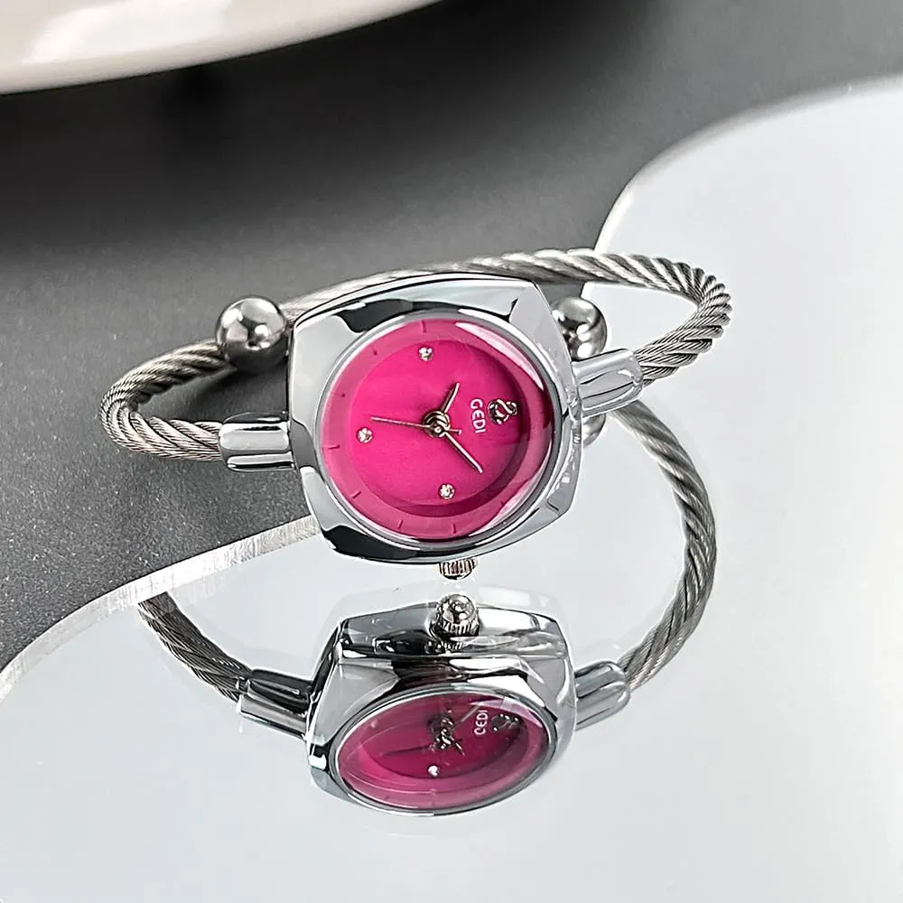 Elegant Cable package taproot vital fox fanciful Bangle Watch ?C Vintage Diamond Dial, Waterproof Stainless Steel Bracelet, Stylish Quartz Timepiece & Jewelry Gift for Her Gosasa Women's 