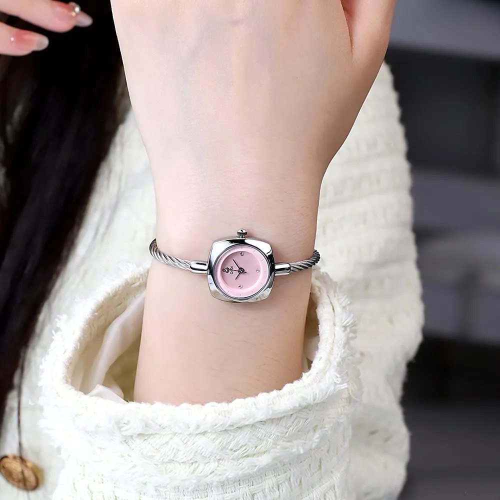 Elegant Cable package taproot vital fox fanciful Bangle Watch ?C Vintage Diamond Dial, Waterproof Stainless Steel Bracelet, Stylish Quartz Timepiece & Jewelry Gift for Her Gosasa Women's 